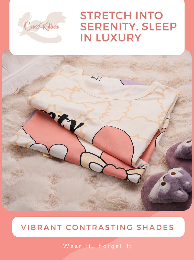 PlayfulScribble Printed Long Tees