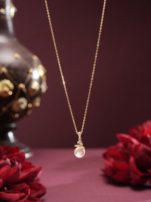 PearlPoise Necklace Pendant Gold