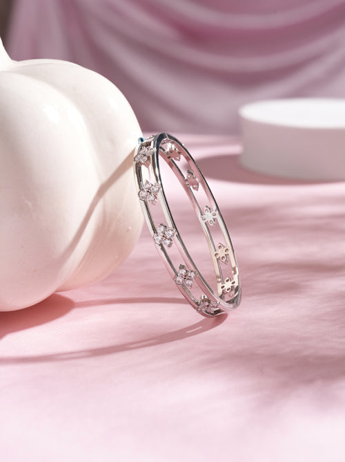 HaloCharm Bangle Bracelet Silver