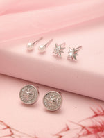 HaloBeam Ear Stud Combo Silver