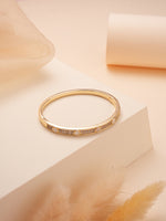 CrystalWhisper Bangle Bracelet Gold