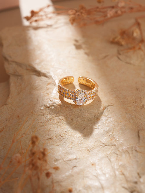 BlushHalo Ring Gold