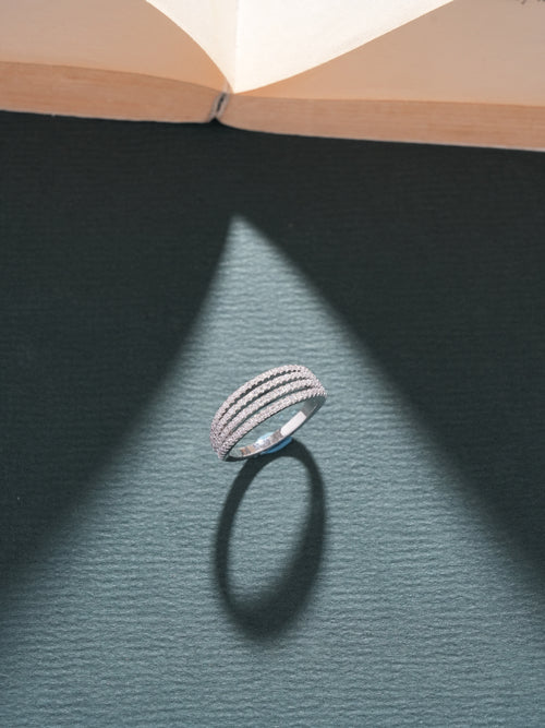 ShimmerStone Ring Silver