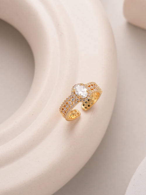 BlushHalo Ring Gold