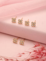 VogueVault Ear Stud Combo Gold