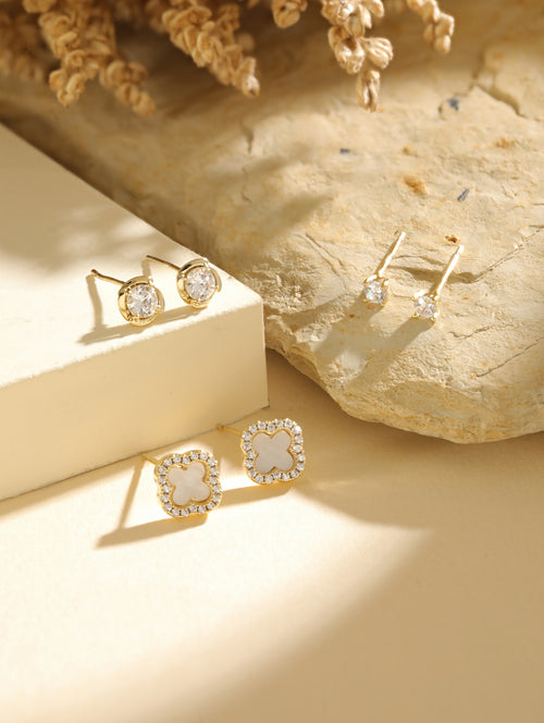 ChicCraft Ear Stud Combo Gold