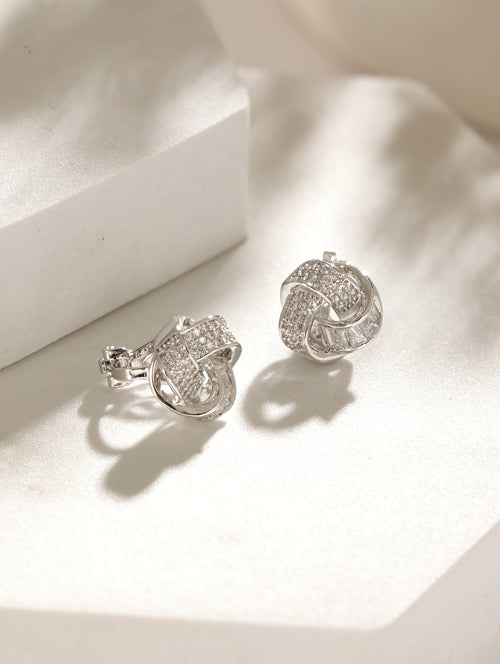StarlitGlow Ear Stud Single Silver