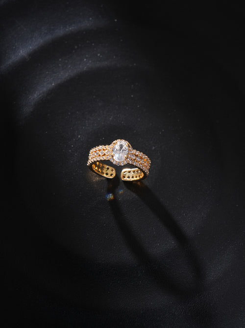 BlushHalo Ring Gold