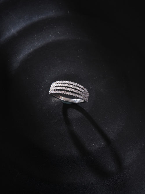 ShimmerStone Ring Silver