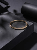 CrystalWhisper Bangle Bracelet Gold