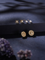 MuseVault Ear Stud Combo Gold