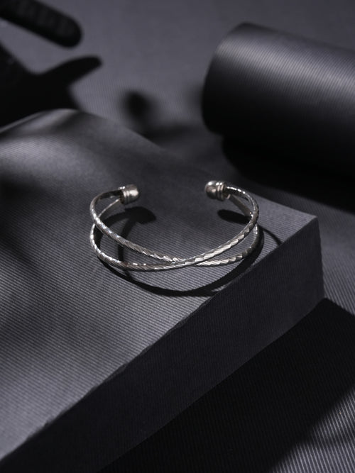 LuxeLayers Bangle Bracelet Silver