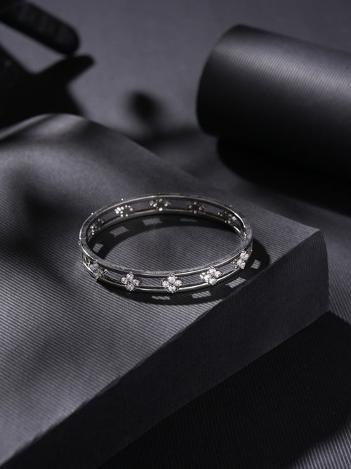 HaloCharm Bangle Bracelet Silver