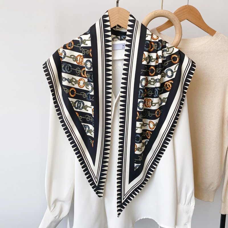 CrossKulture - TriangleChains satin scarf on hanger