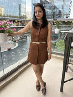 CreamBand Beige Women Metal Stretchable Belt
