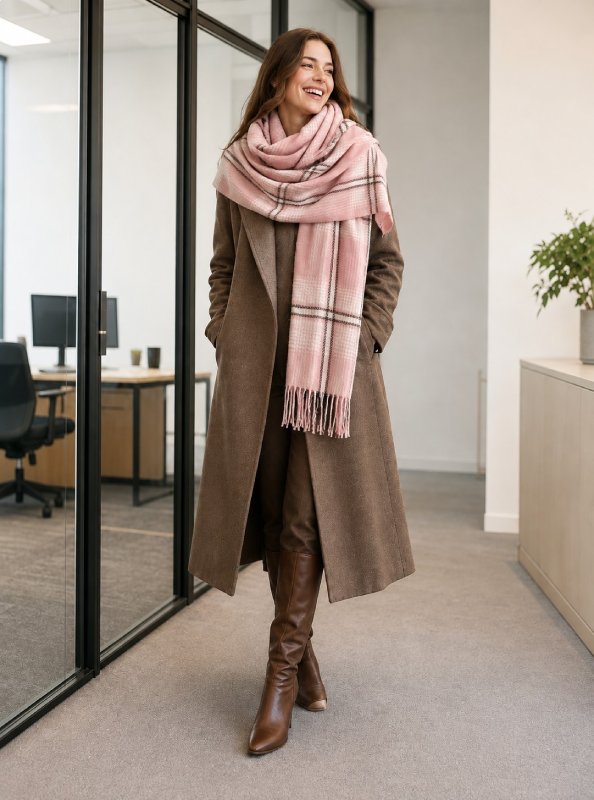 FrostTweed Cashmere Checkered Scarf