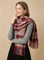 CozyGrid Cashmere Checkered Scarf