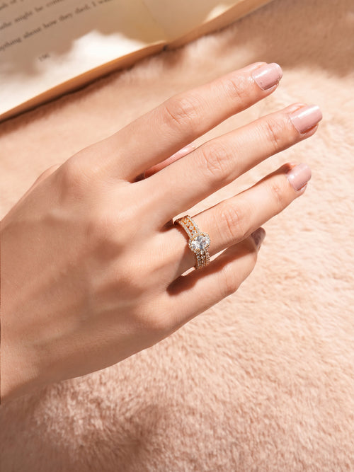 BlushHalo Ring Gold