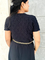 NoirBling Black Gold Women Metal Bling Belt