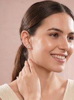 CelesteGlow Ear Stud Combo Silver