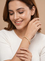CrystalWhisper Bangle Bracelet Gold