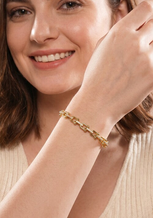 VelvetGlow Bangle Bracelet Gold