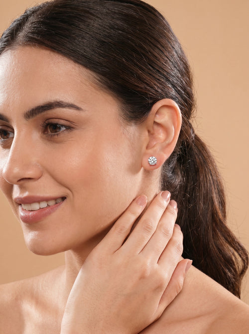 LunaLustre Ear Stud Single Silver