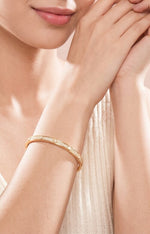 CrystalWhisper Bangle Bracelet Gold