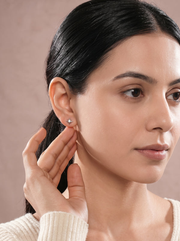 HaloBeam Ear Stud Combo Silver