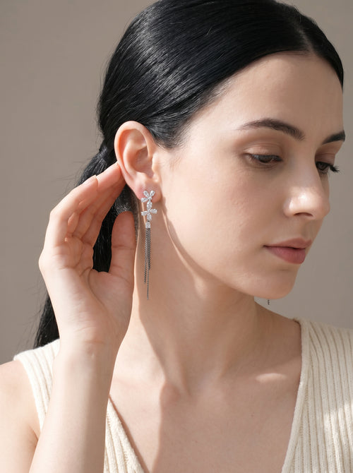 BloomHalo Ear Drop Silver