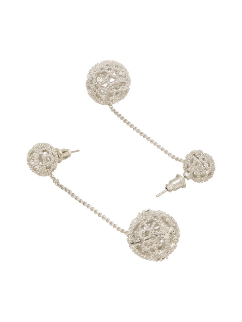 TrendAura Ear Drop Silver