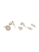 HaloBeam Ear Stud Combo Silver