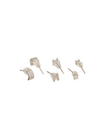 ModaMetal Ear Stud Combo Silver