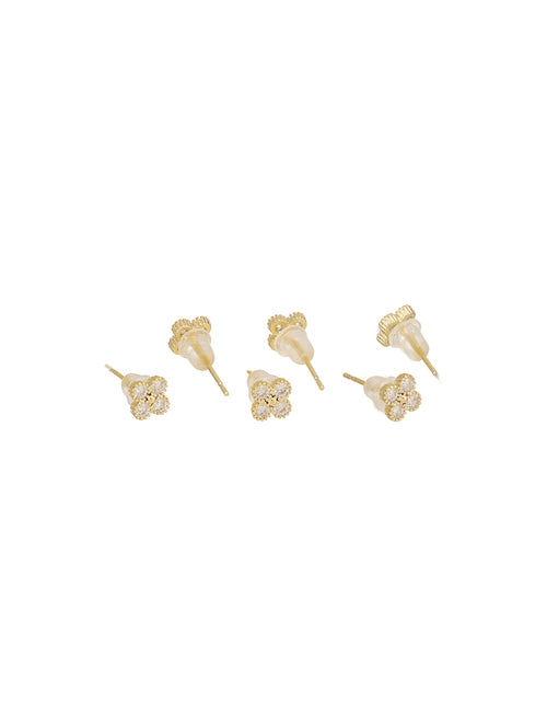VogueVault Ear Stud Combo Gold