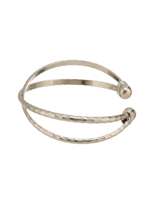 LuxeLayers Bangle Bracelet Silver